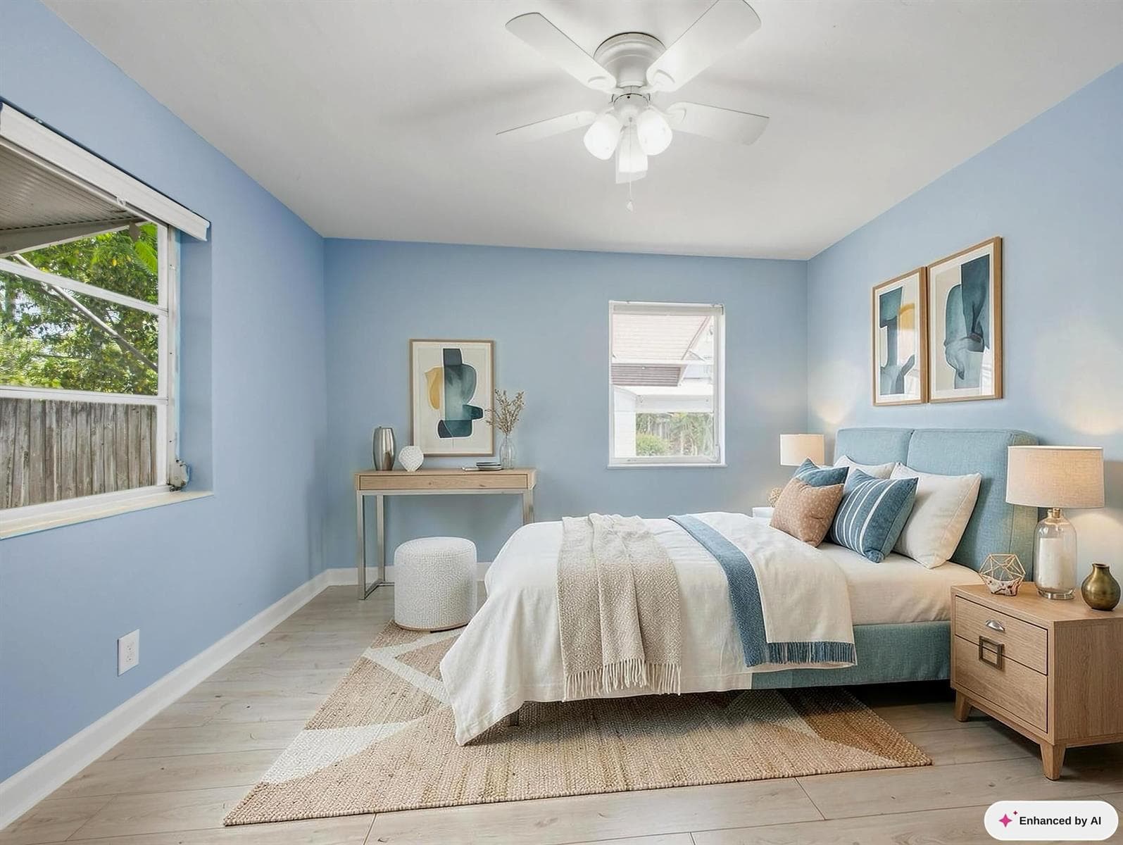 Primary Bedroom Staged