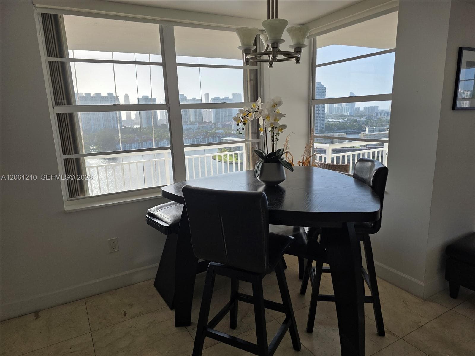 Dining with views from table