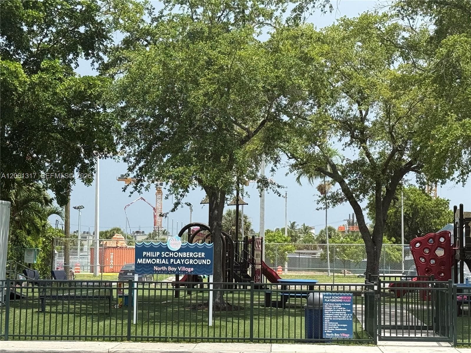 Across the street from the North Bay Village Community Center and children’s playground.