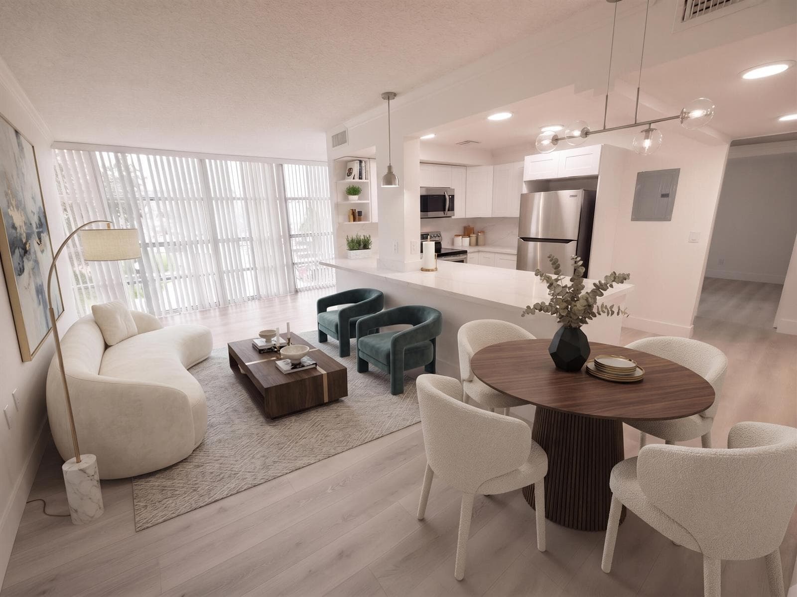 Living room area - virtual staging