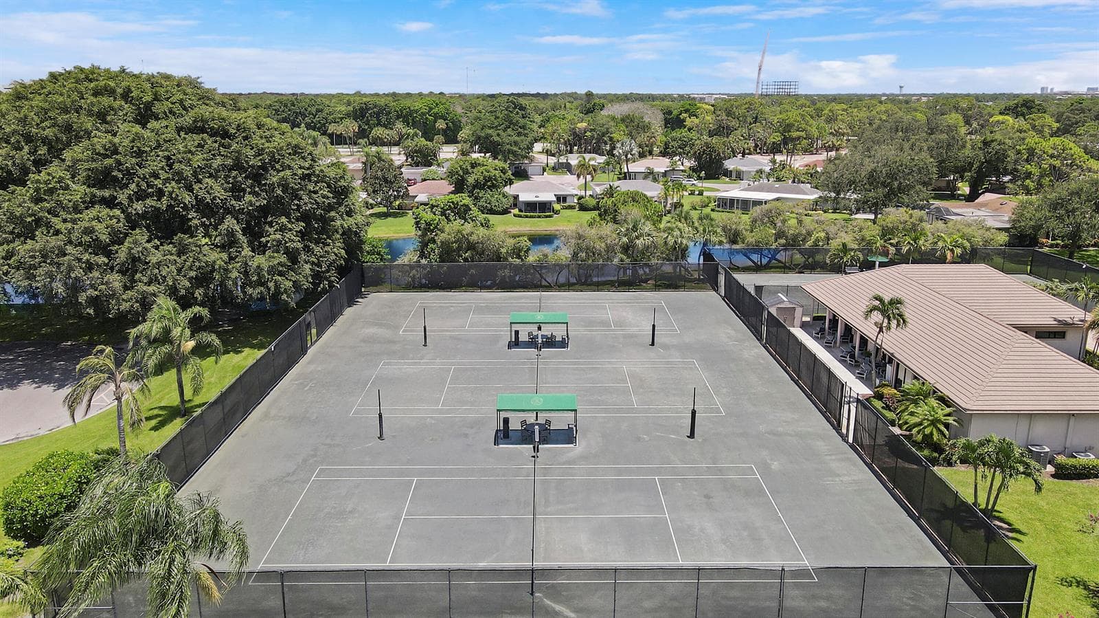 Aerial View of Courts