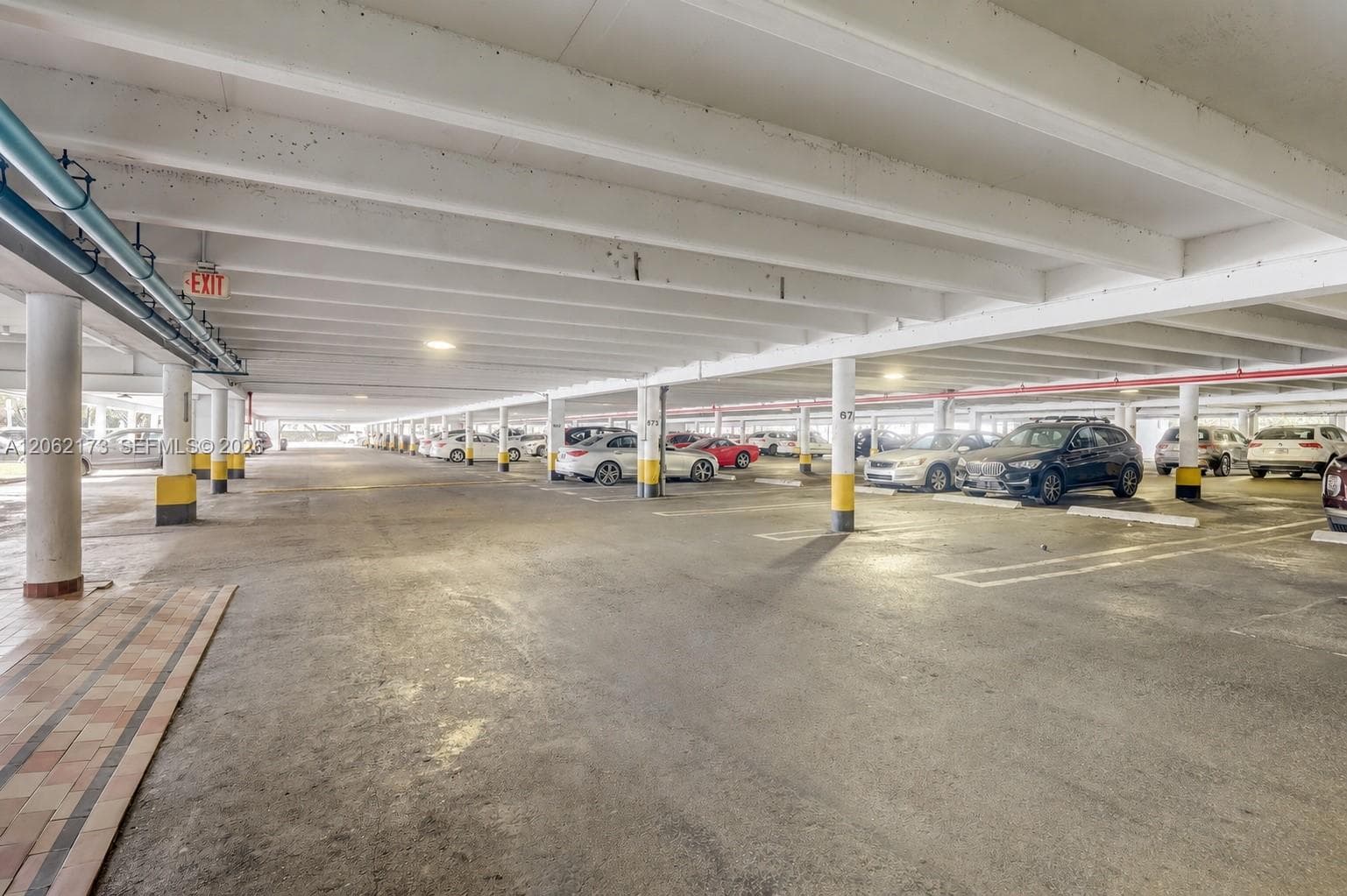 Covered parking garage