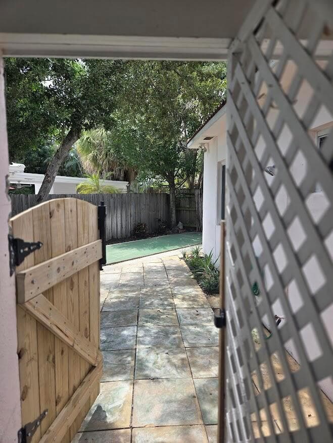 Gate from carport to backyard
