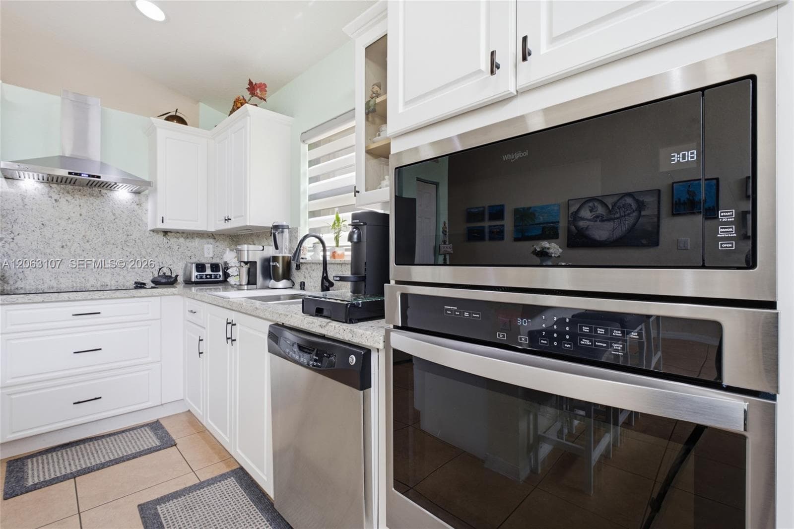 Microware & Oven in separate cabinet