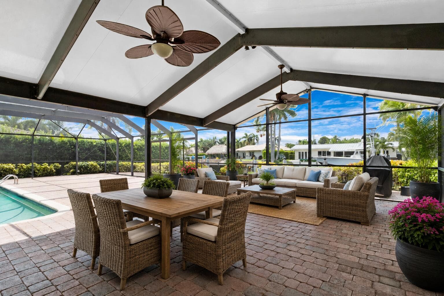 Outdoor patio Staged