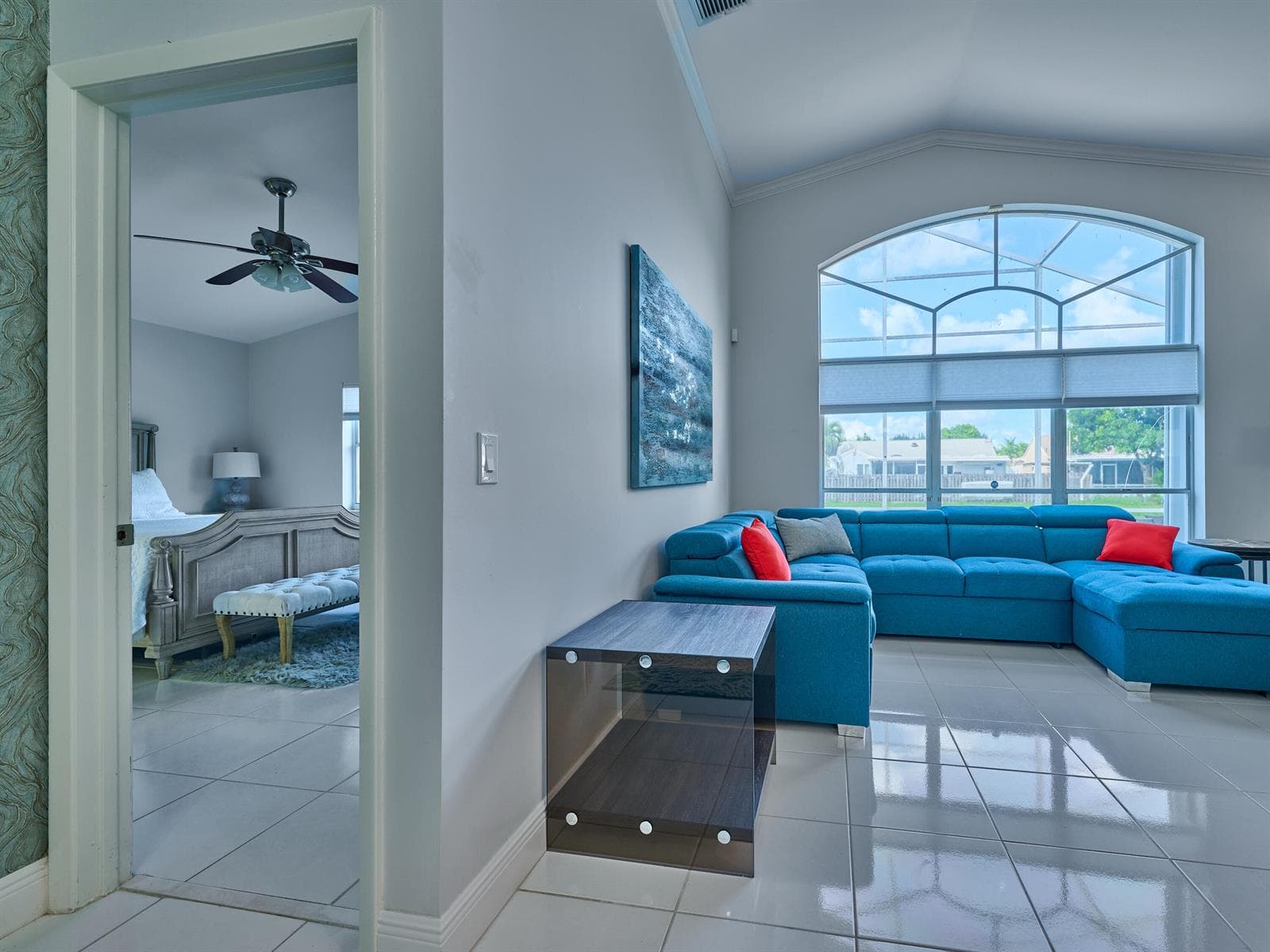 Living room to Main Bedroom