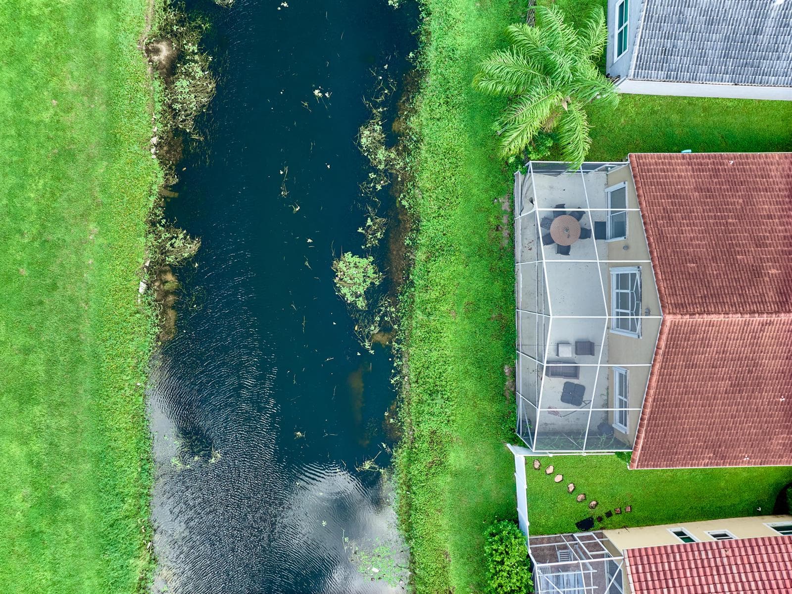 drone view of canal