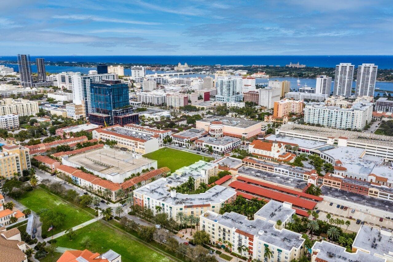 Downtown West Palm Beach aerial views