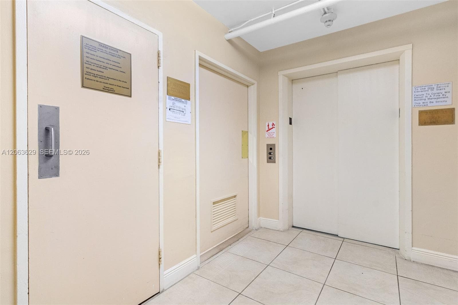 Service elevator area