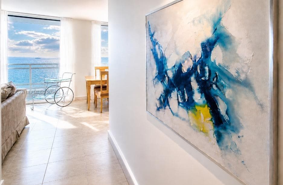 HALLWAY TO LIVING SPACES AND OCEANFRONT TERRACE