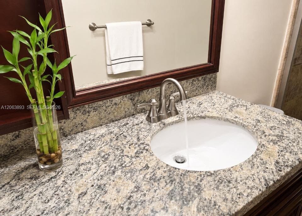 SECOND BATHROOM GRANITE COUNTER DETAIL