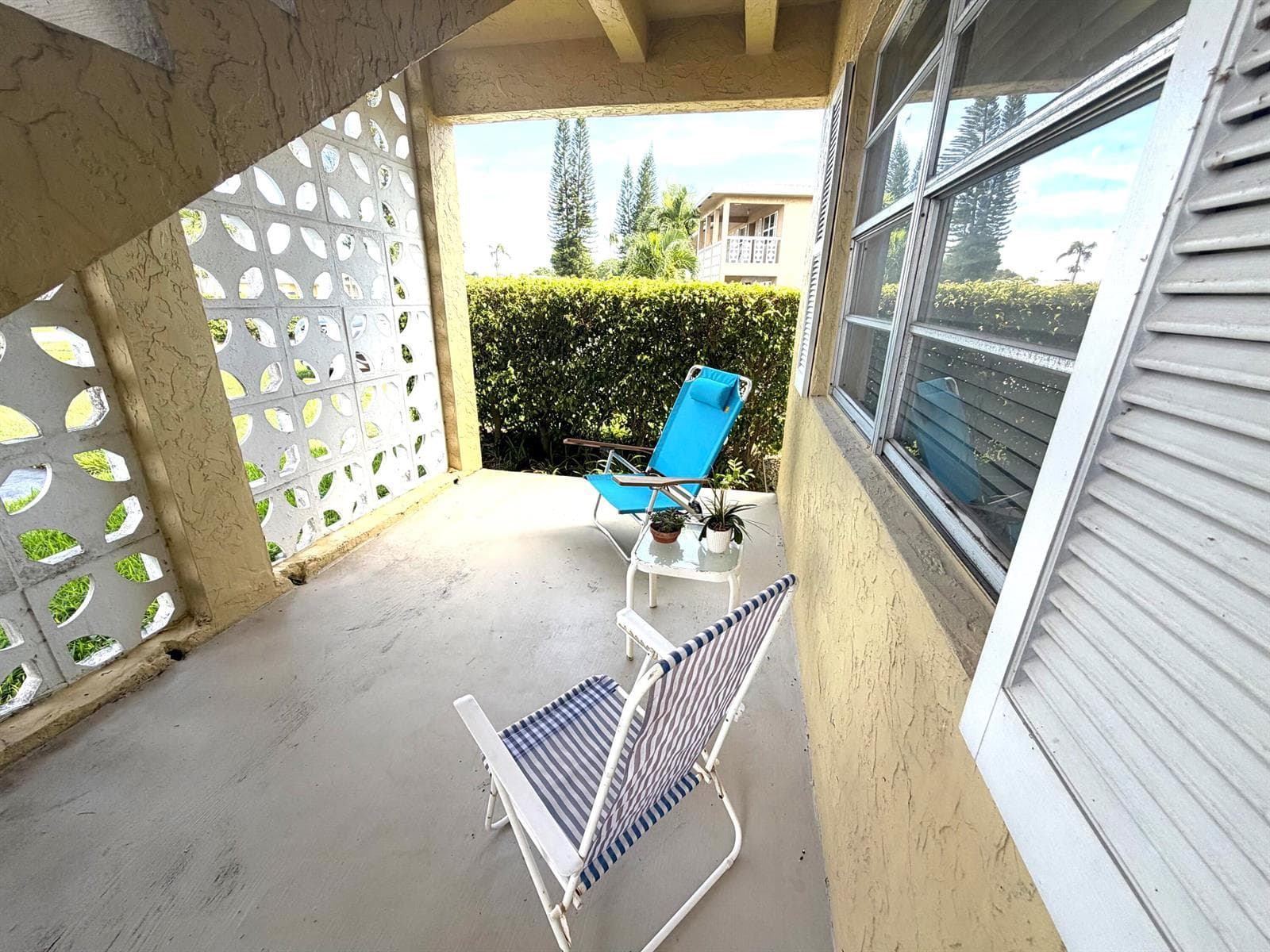 Covered open porch