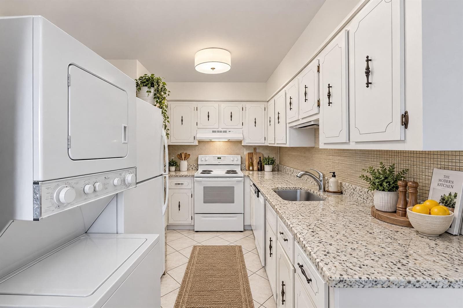 Virtually staged kitchen