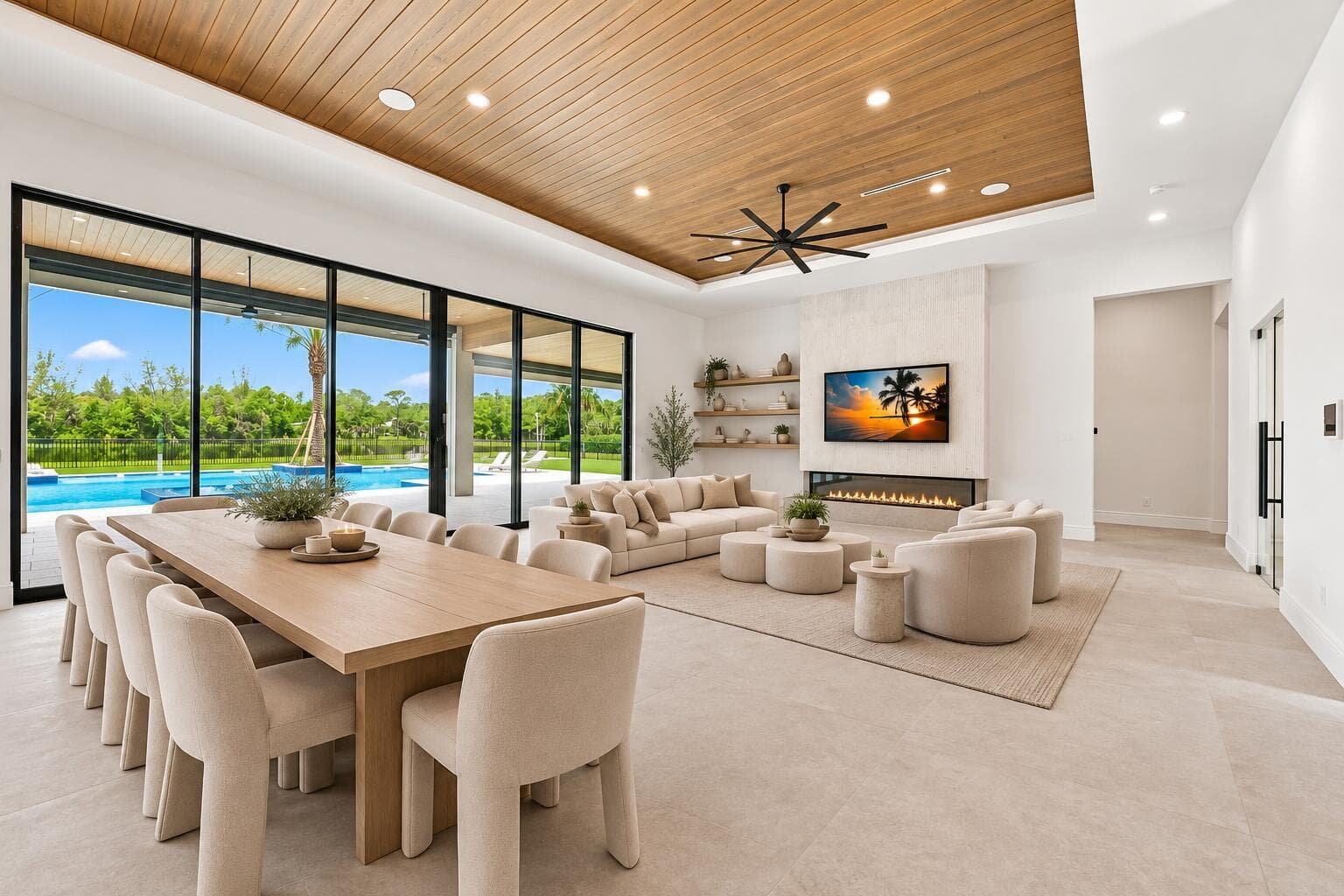 Virtually Staged Dinning/ Living