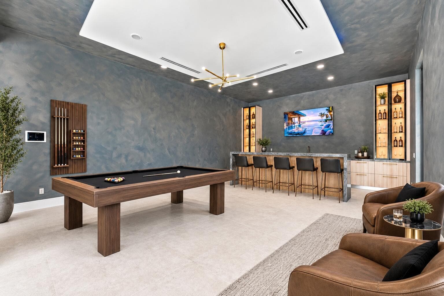 Virtually Staged Club Room