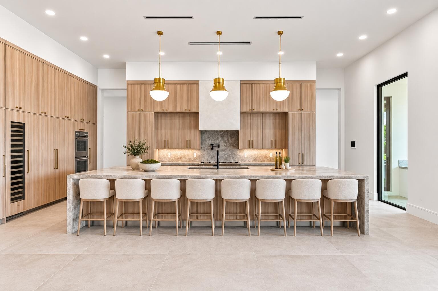 Virtually Staged Kitchen Island