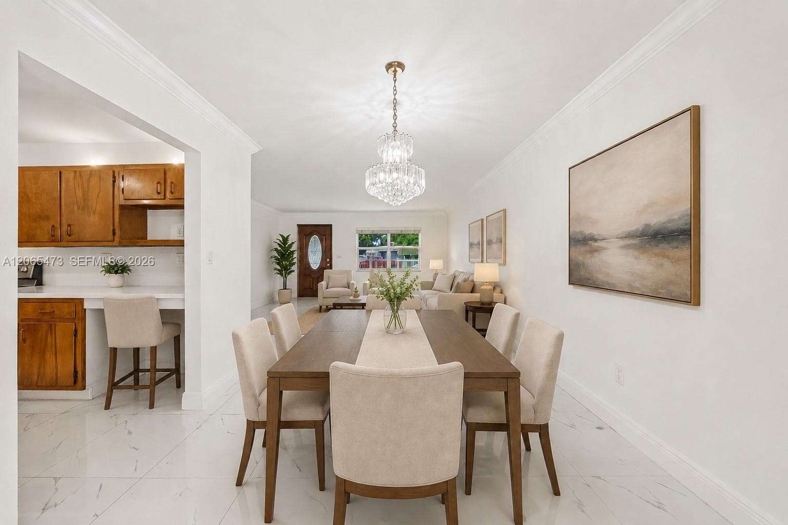 Virtually Staged Dining Room