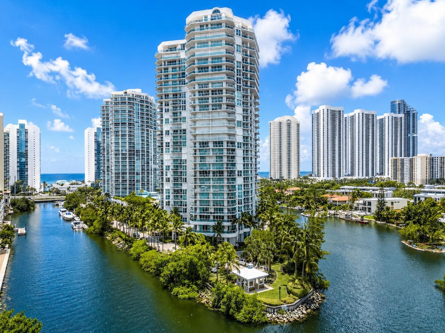 Tropical Waterfront Towers and Marina