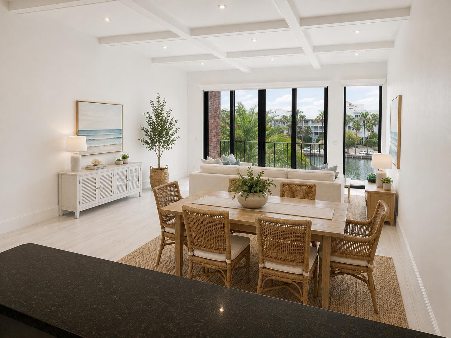 Dining room & living room