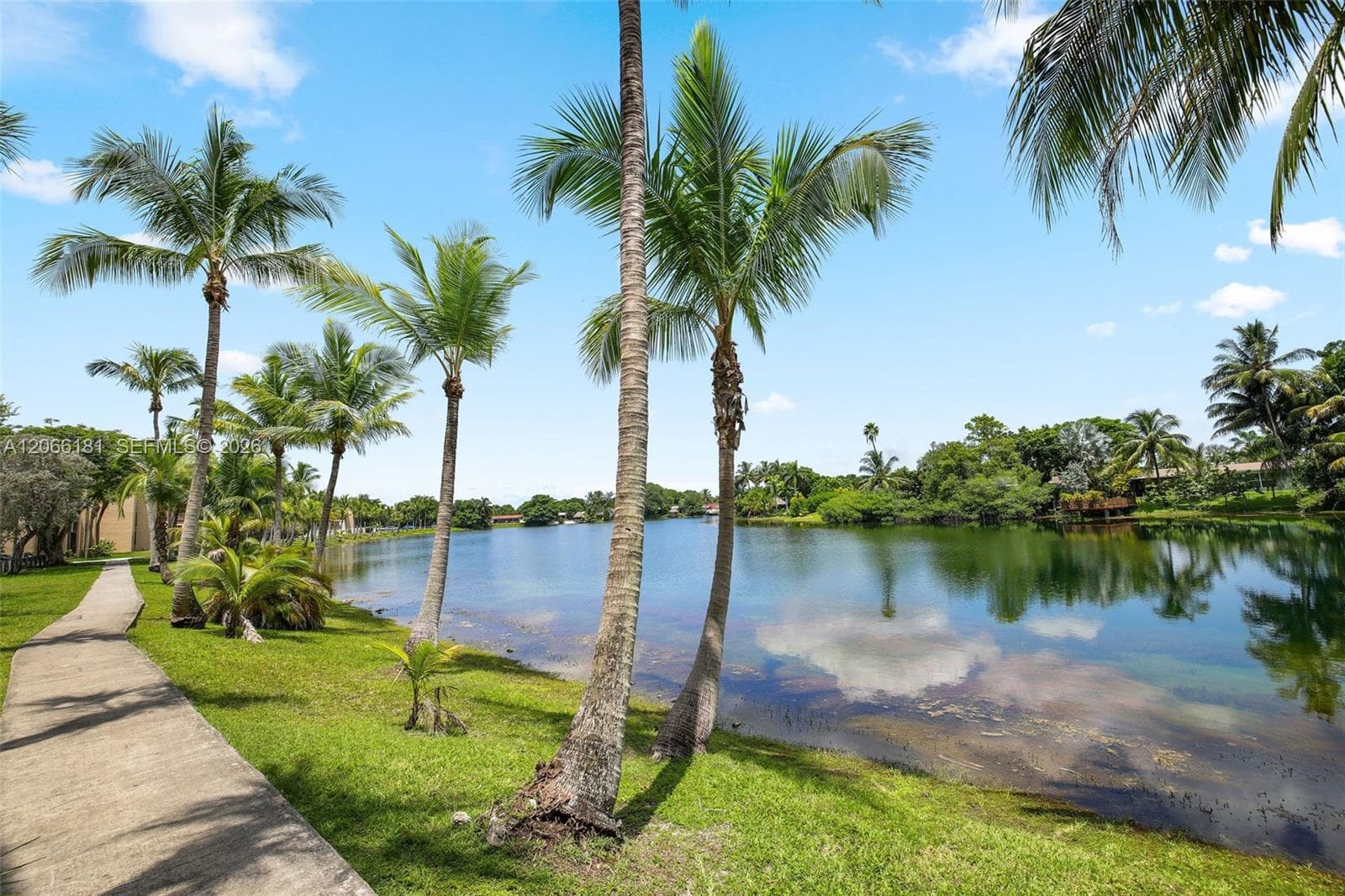 Walking path around the lake is an elevator ride away.