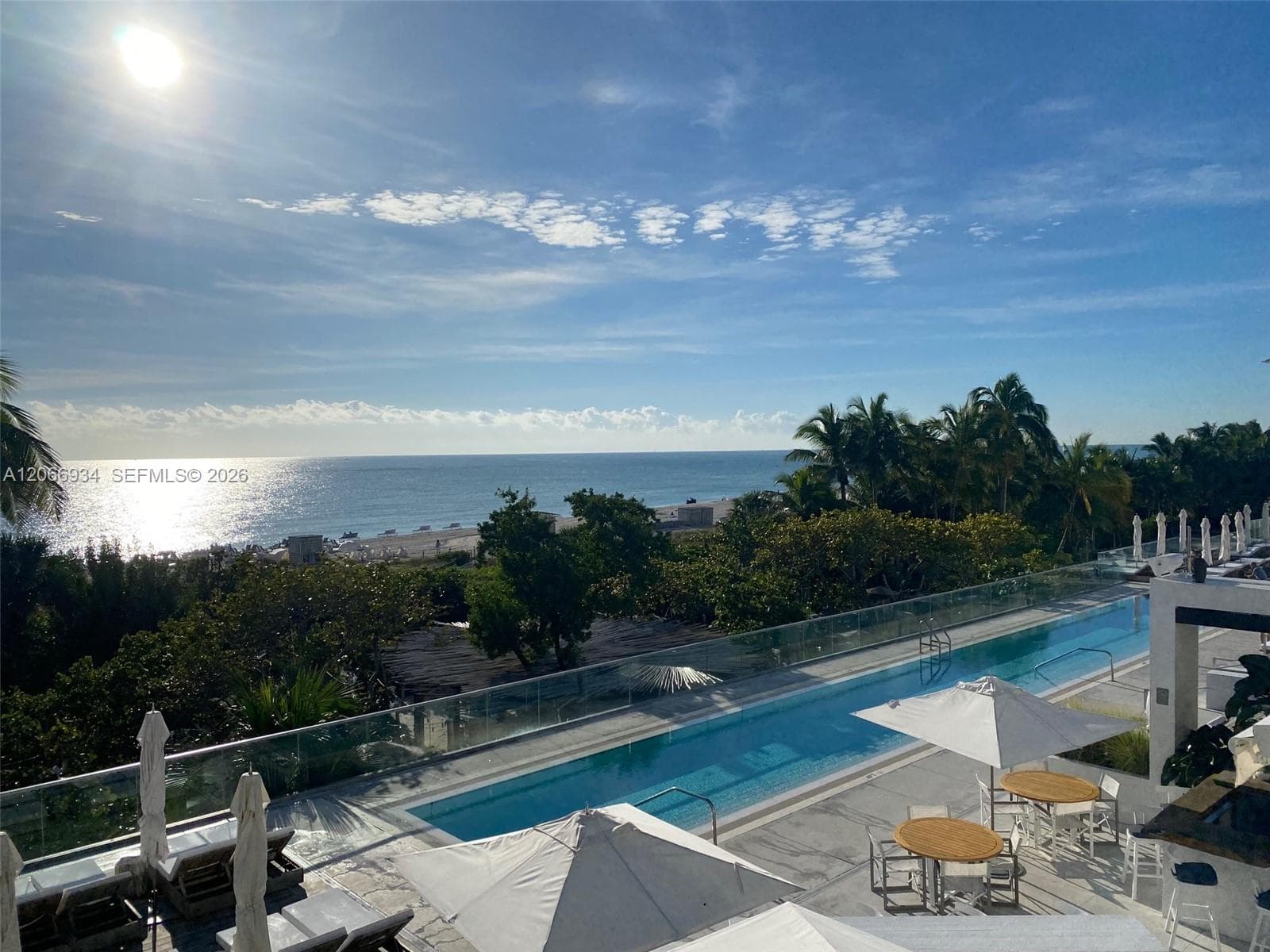 Lower lap pool.  Oceanfront heated.