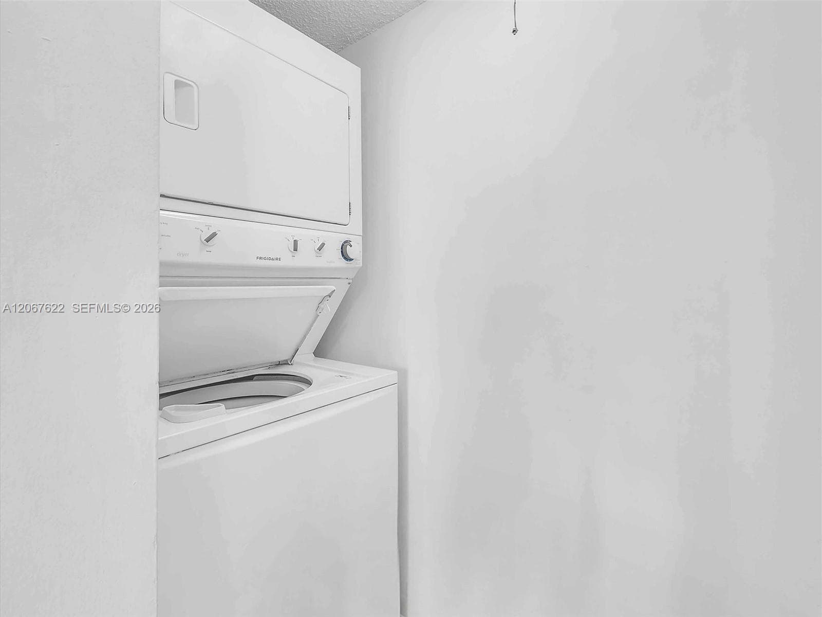 Washer and dryer in-unit, downstairs in a designated closet.