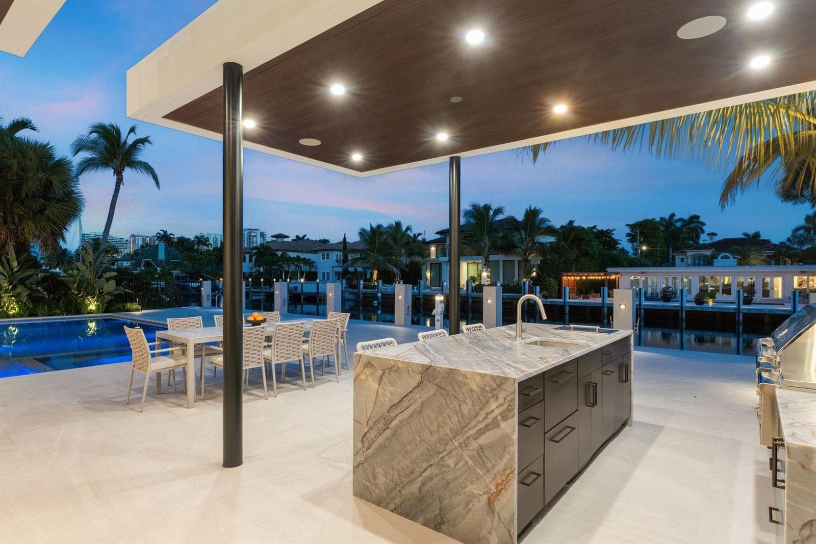 Perfect Setting for Sunset Dining