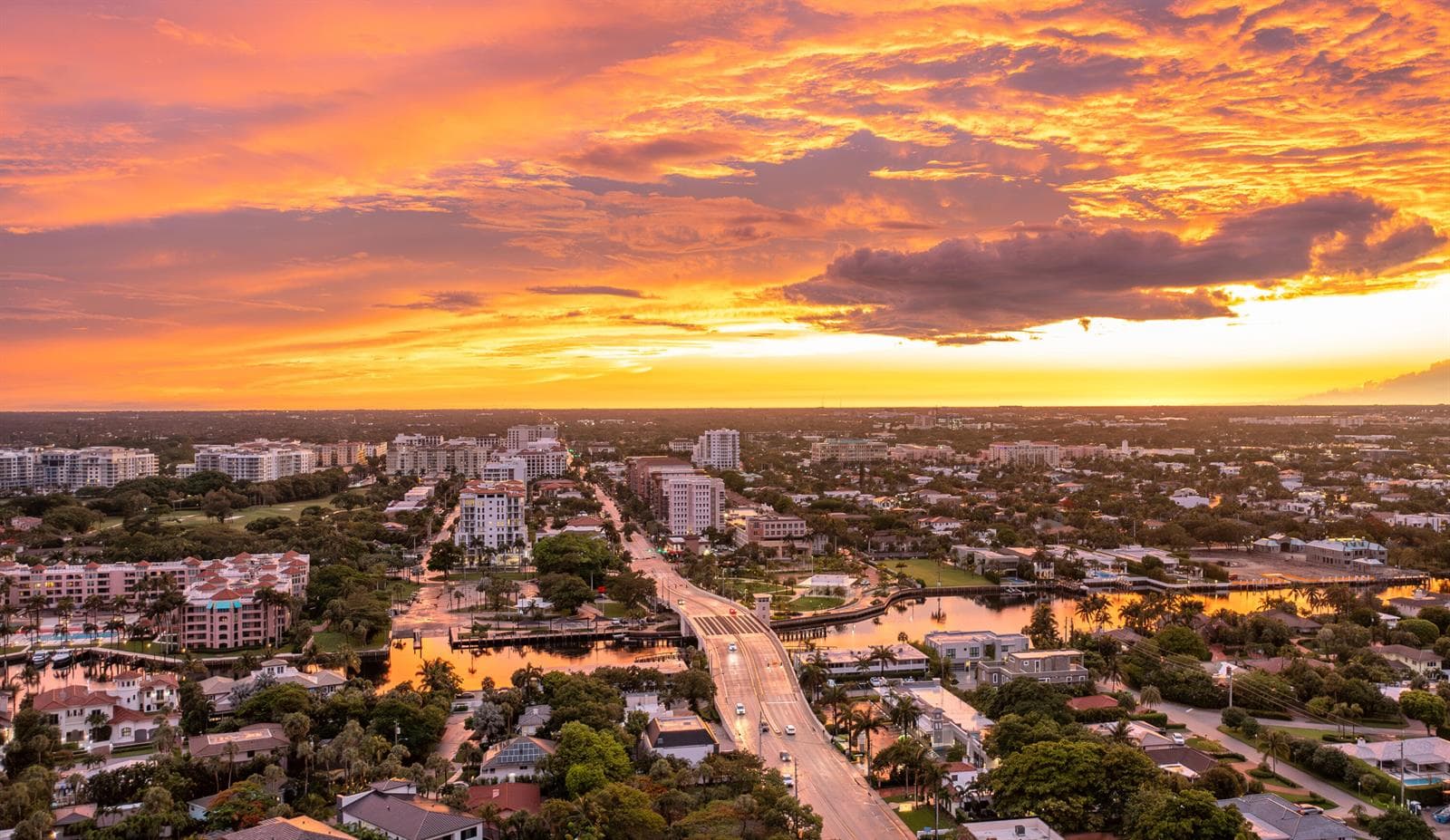 Boca sunset view