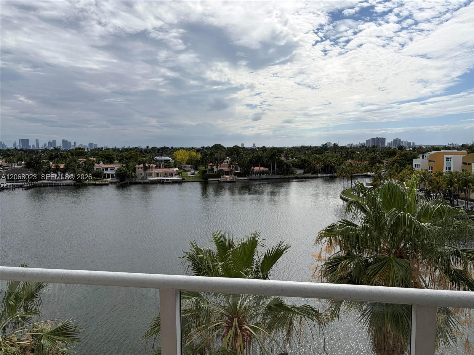 West Balcony facing canal and Brickell