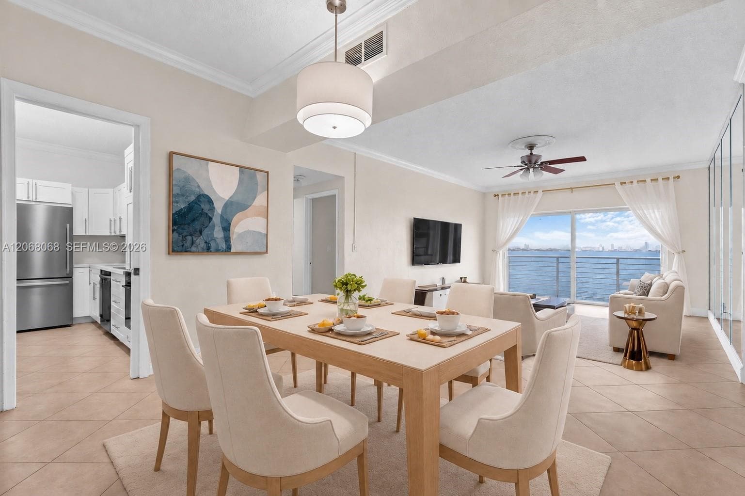 Dinning and Living Room Virtually Staged