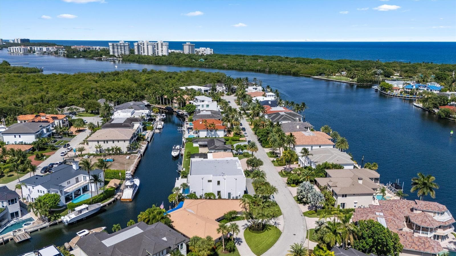 Canal, intracoastal and ocean
