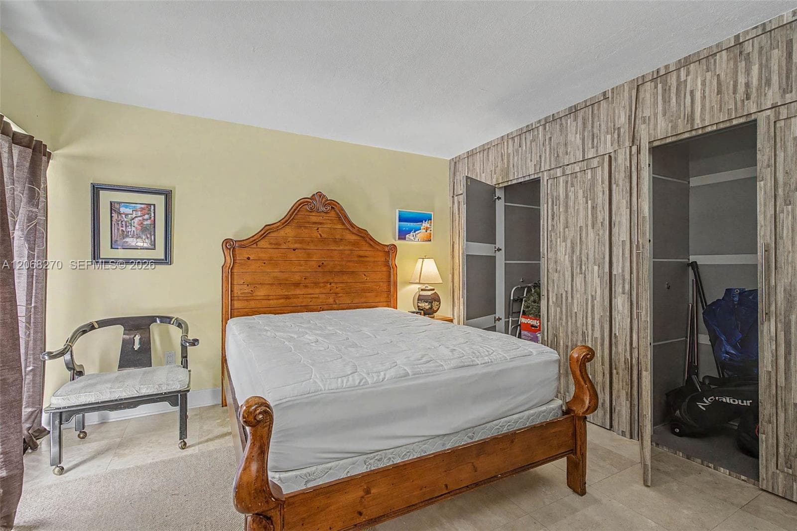 2nd bedroom with closets open