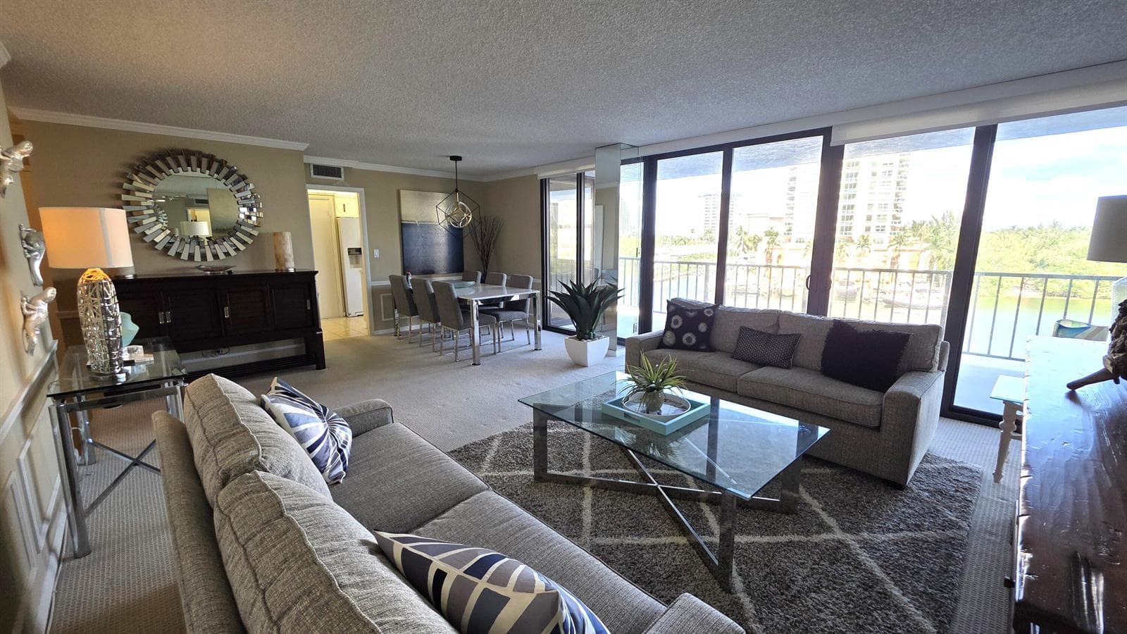 reverse living room view