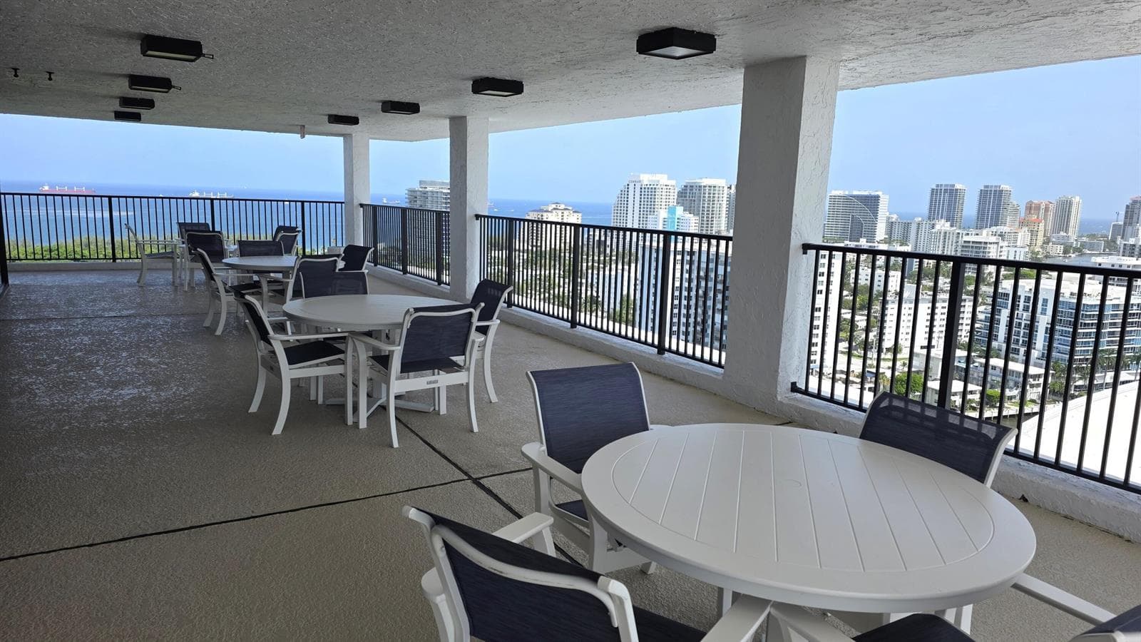 covered rooftop terrace