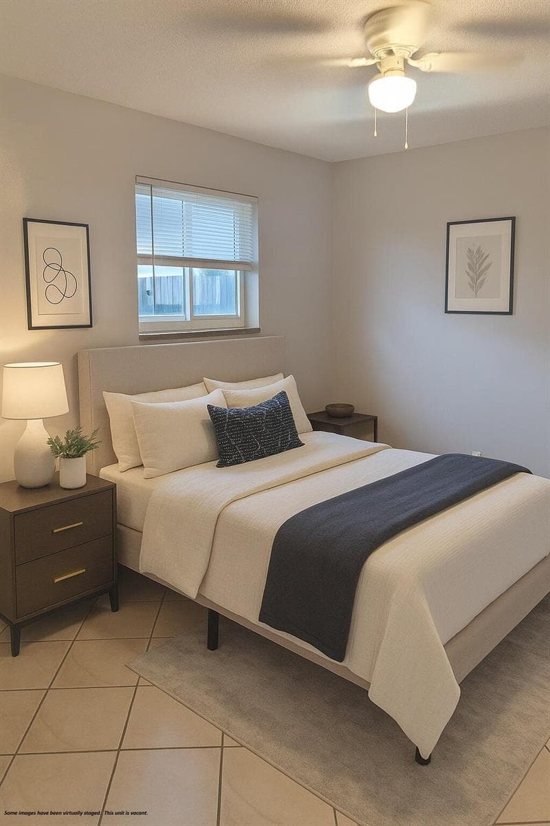 Bedroom 1 - staged