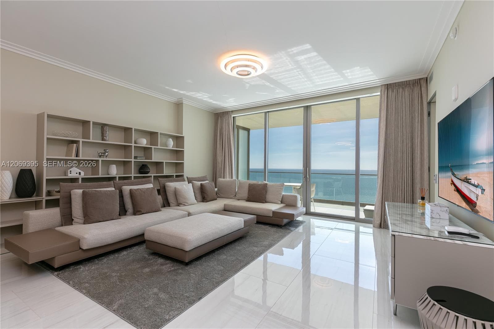 Living Room with Ocean Views