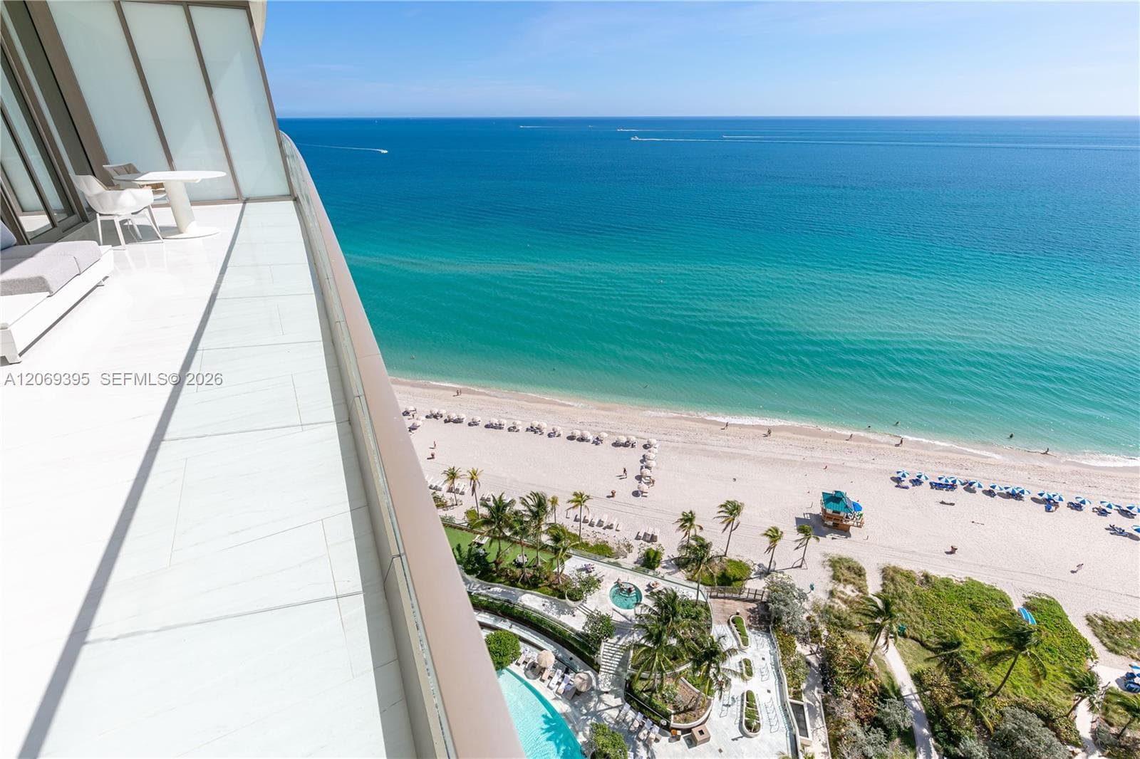 Eastern View of Ocean from Balcony
