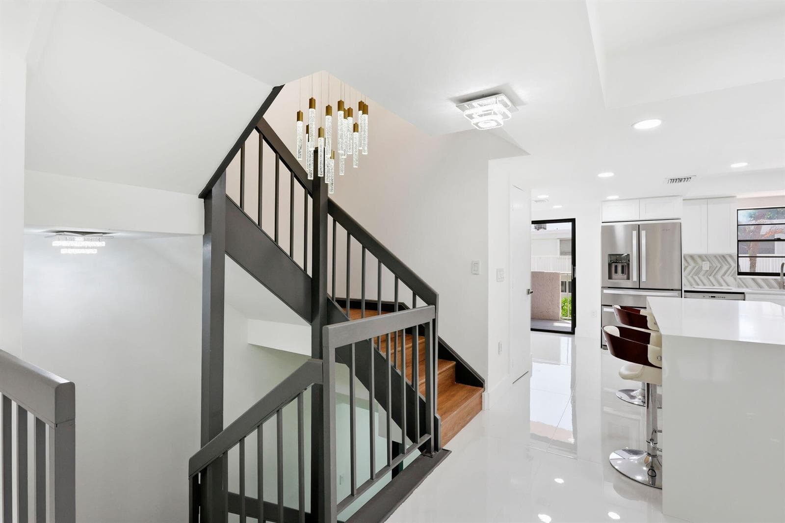 Stairs off kitchen