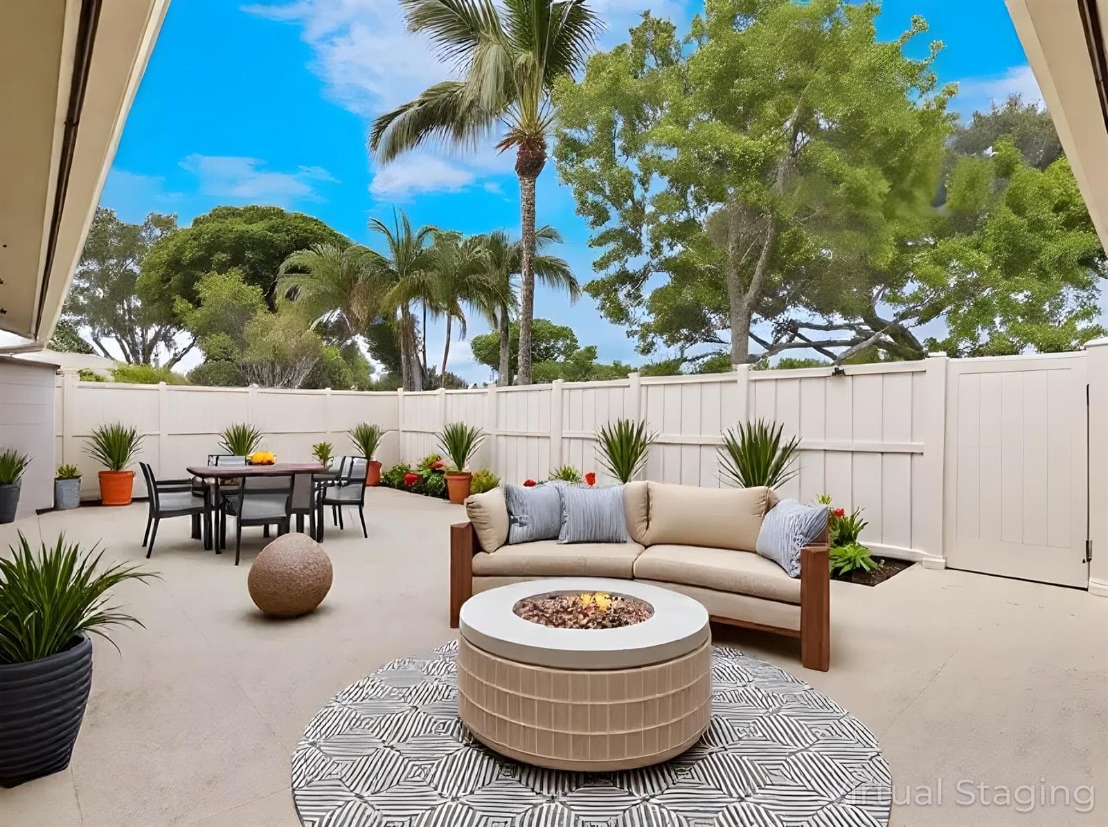 Courtyard Staged