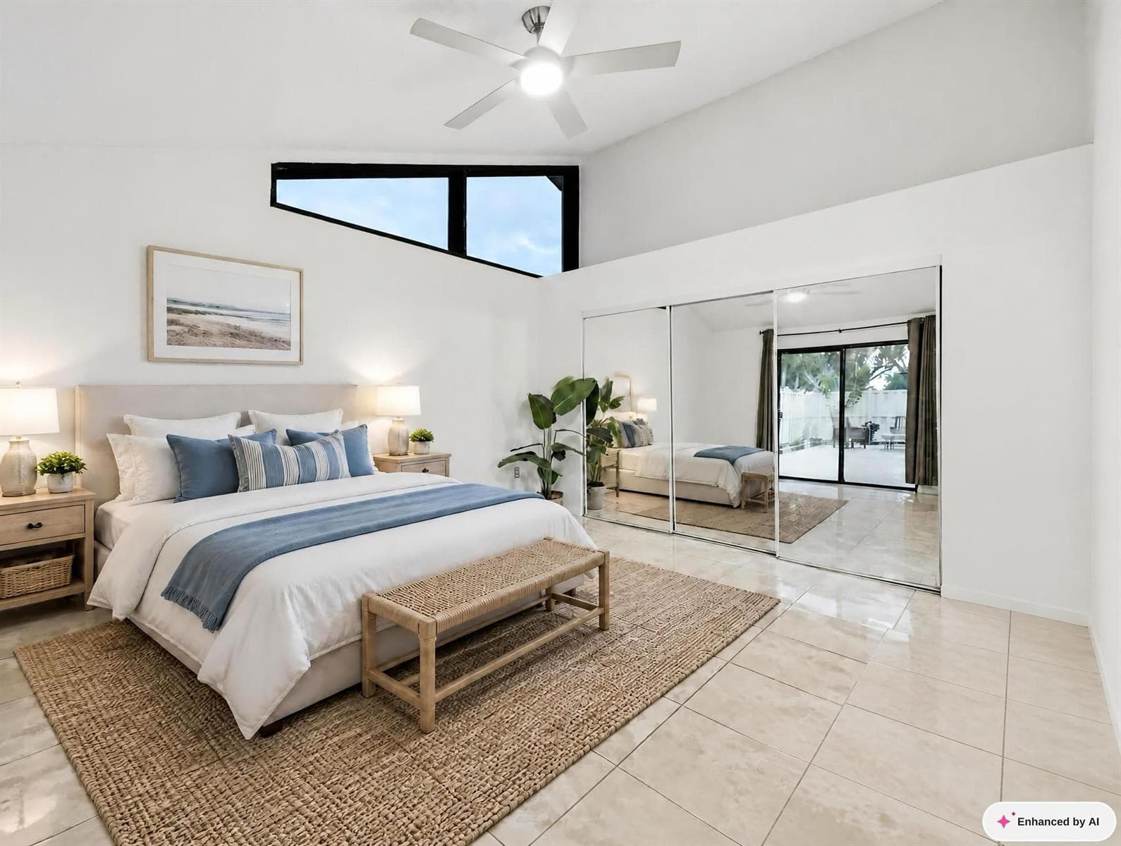 Primary Bedroom Staged