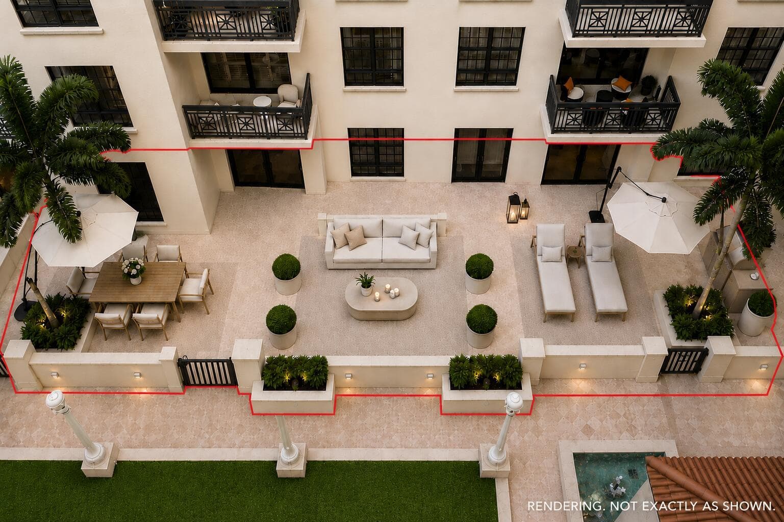 Rendering of Combined Patio Space