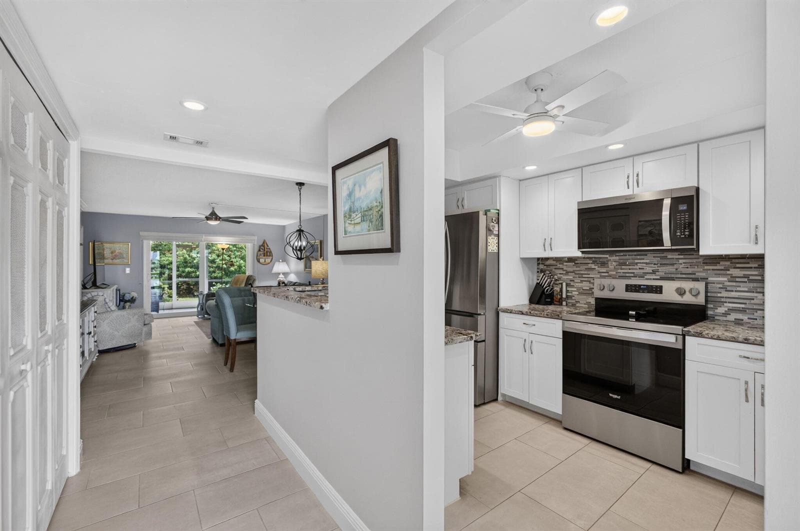 Entrance with Kitchen LR View