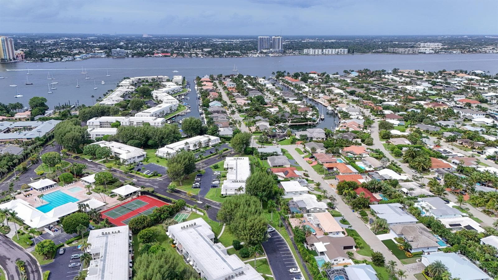 Aerial View Intracoastal Finger
