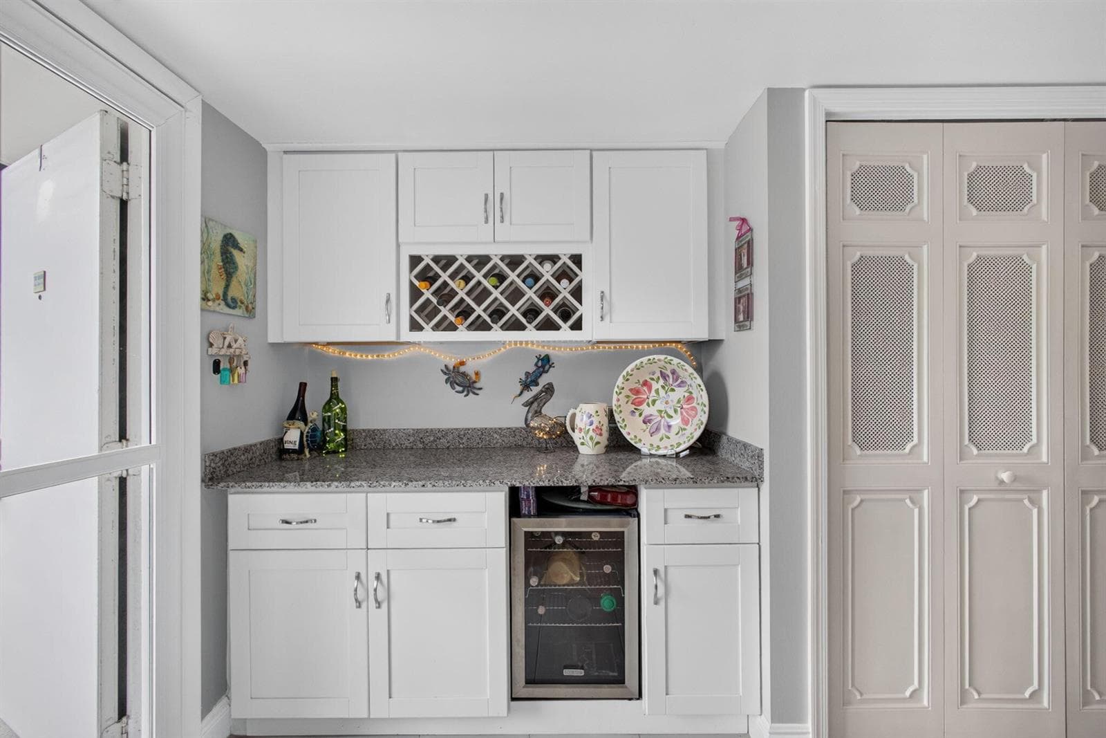Wine Cooler Alcove with Cabinets