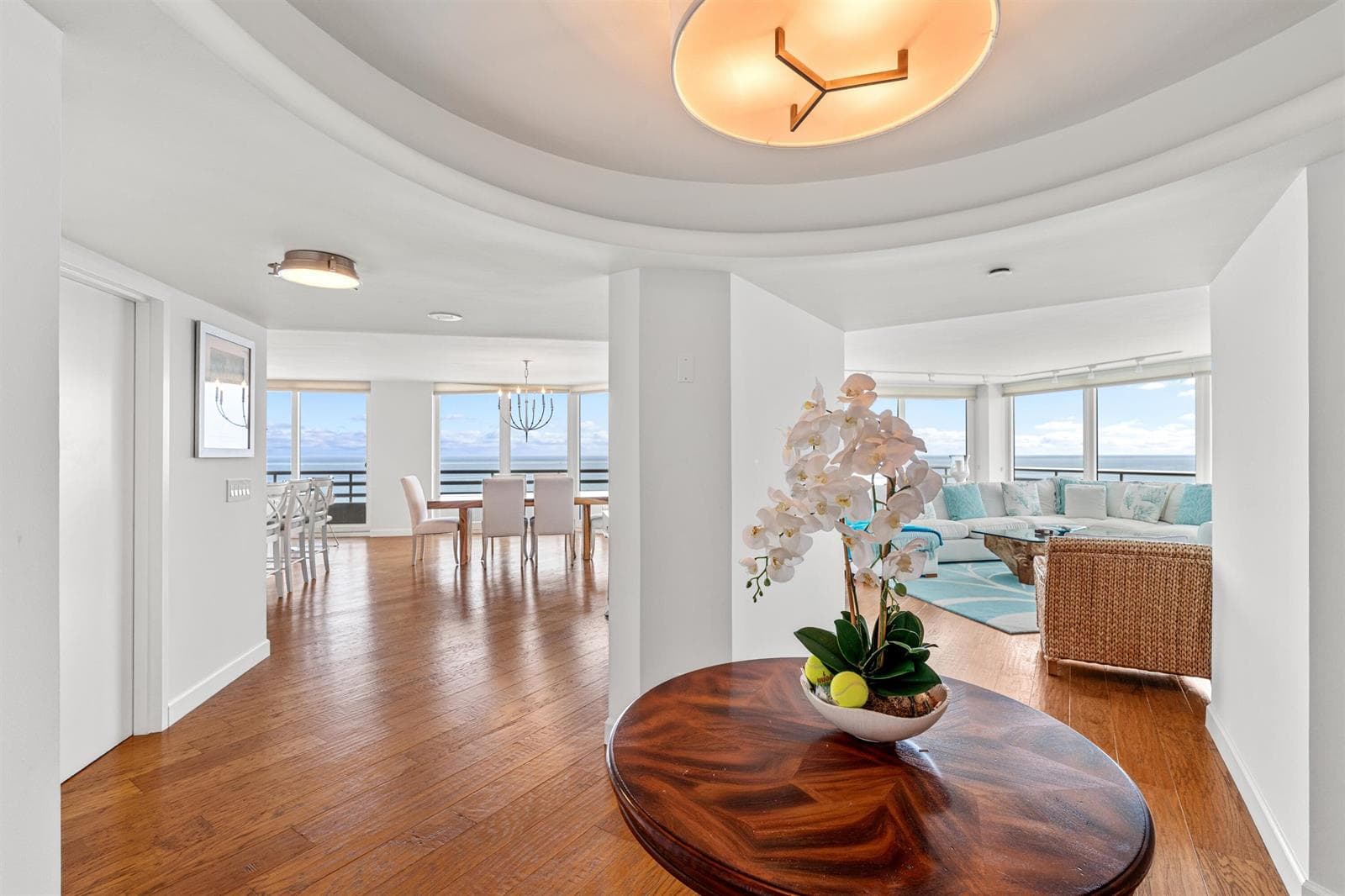 FOYER TO OCEAN VIEW GREAT ROOM