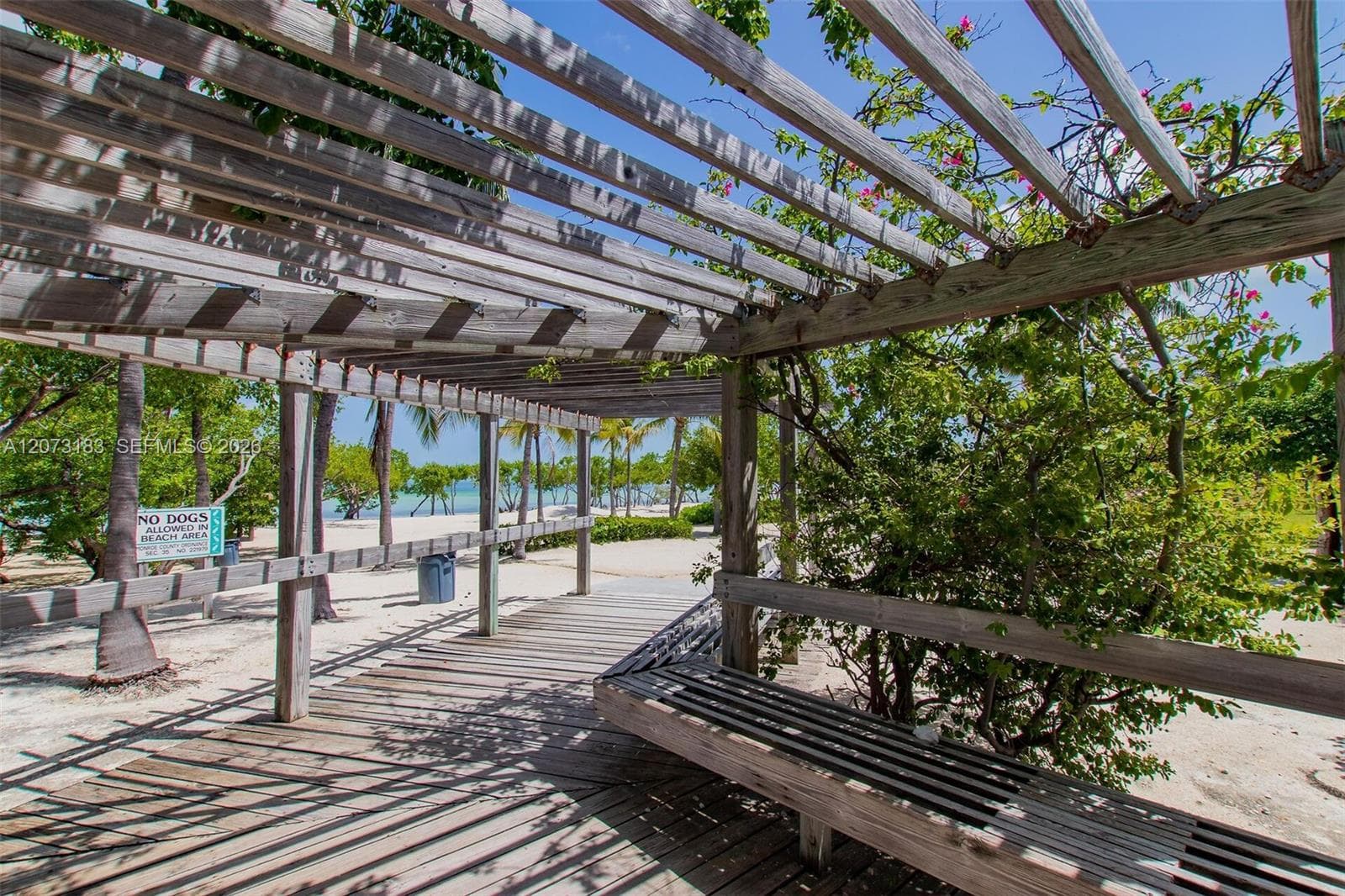 Private beach