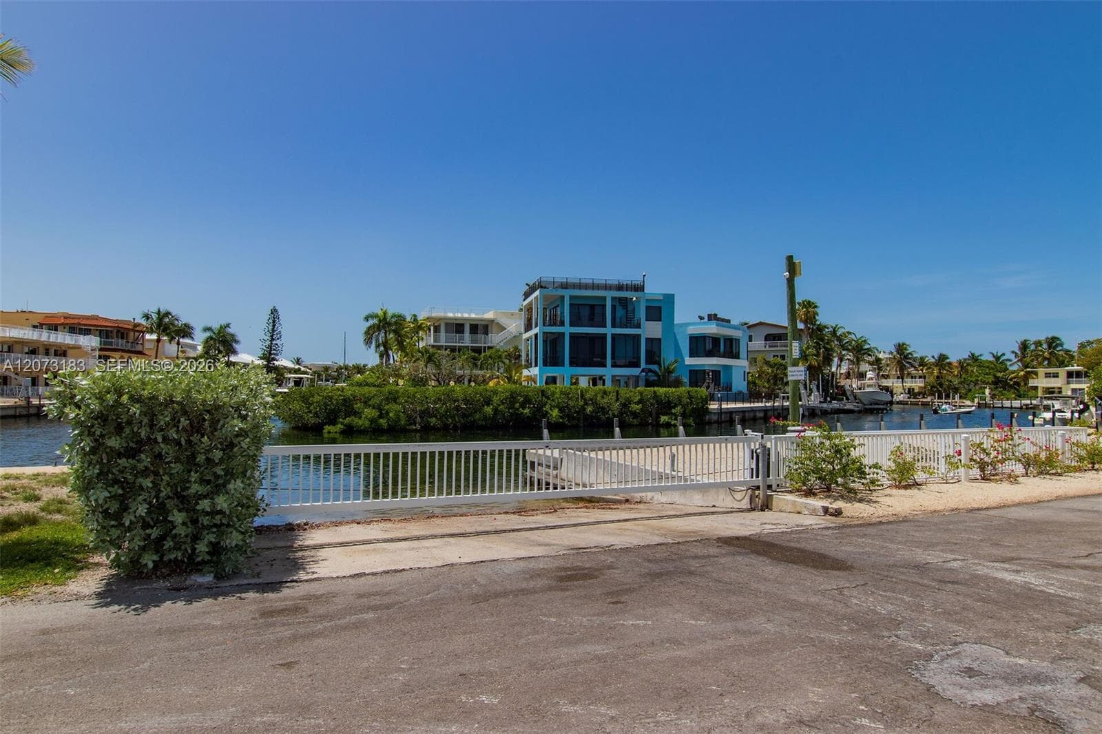 Private large boat ramp