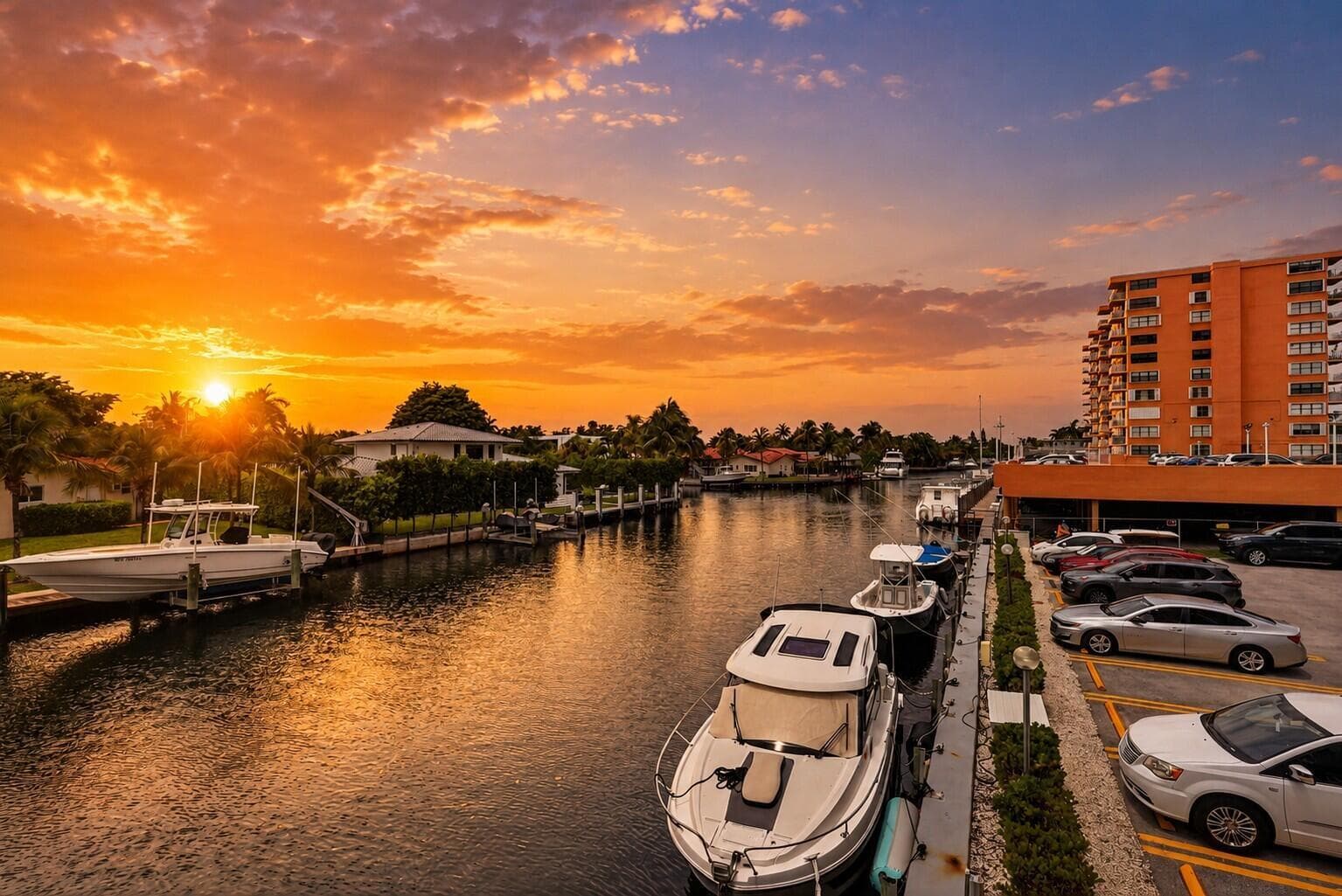 dorset house marina sunset