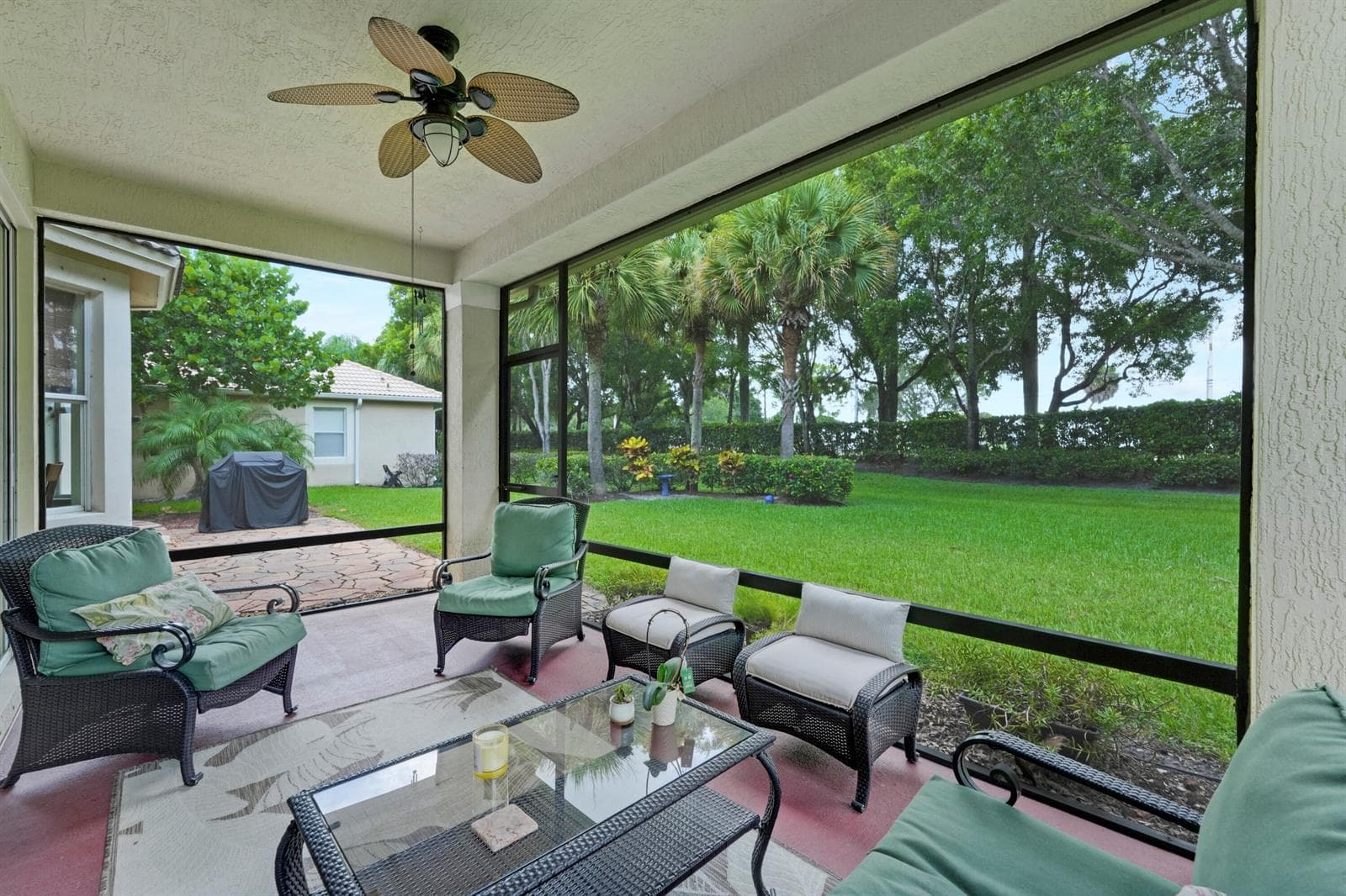 Screened Patio and Backyard