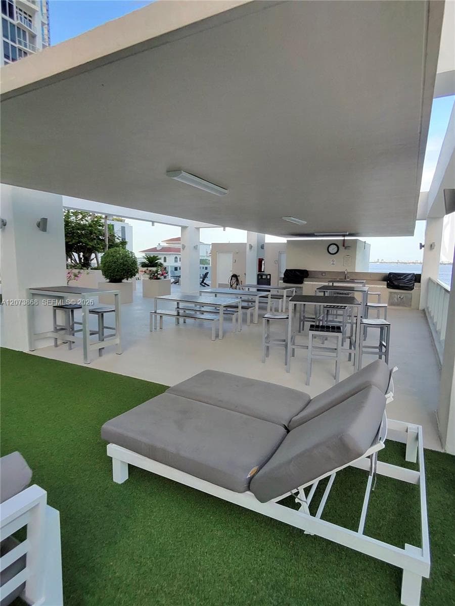 BBQ area next to pool